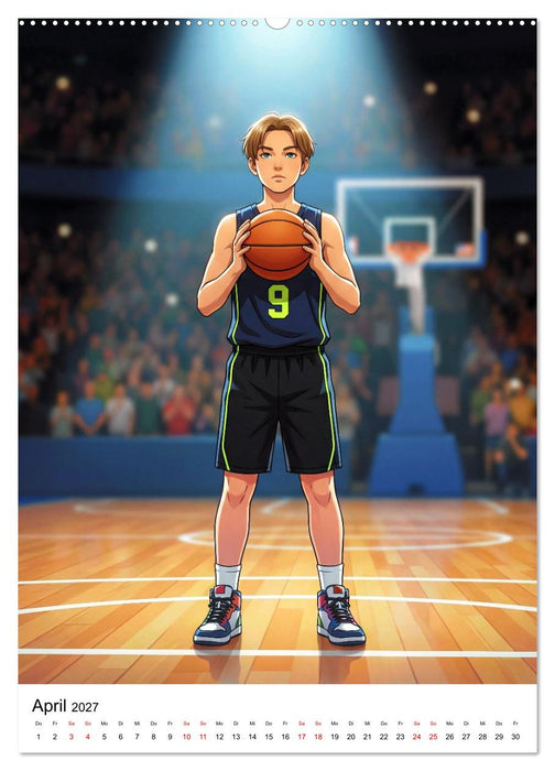 Level Up – Basketballhelden (CALVENDO Premium Wandkalender 2027)