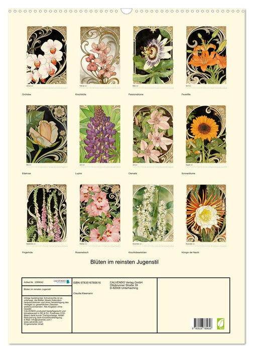 Blüten im reinsten Jugenstil (CALVENDO Wandkalender 2027)