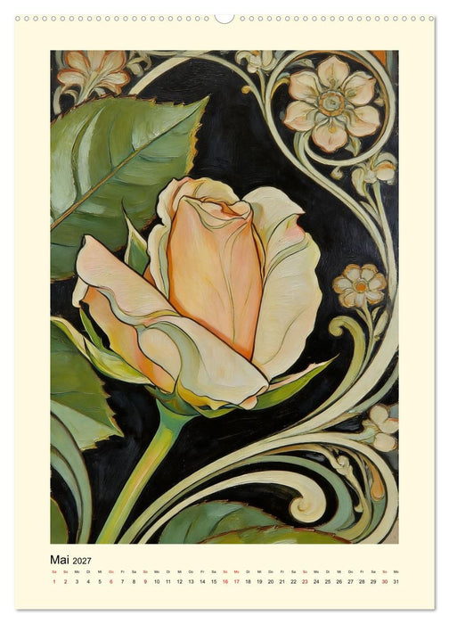 Blüten im reinsten Jugenstil (CALVENDO Wandkalender 2027)