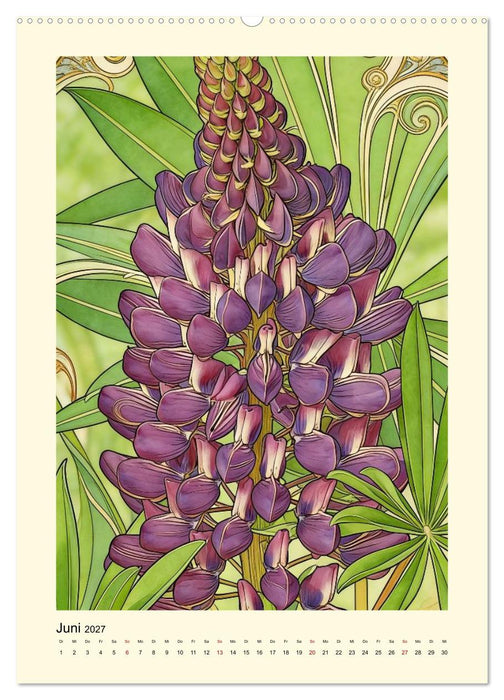 Blüten im reinsten Jugenstil (CALVENDO Wandkalender 2027)
