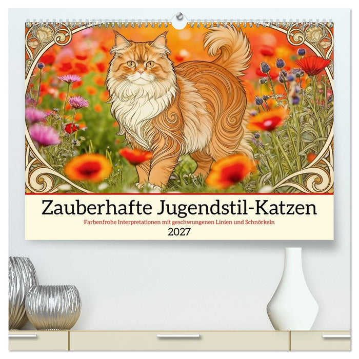 Zauberhafte Jugendstil-Katzen (CALVENDO Premium Wandkalender 2027)