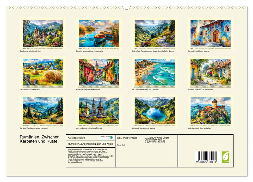 Rumänien. Zwischen Karpaten und Küste (CALVENDO Premium Wandkalender 2027)