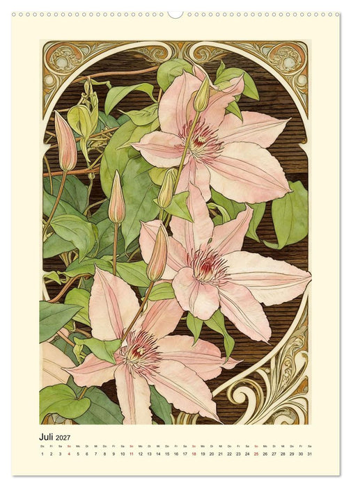 Blüten im reinsten Jugenstil (CALVENDO Premium Wandkalender 2027)