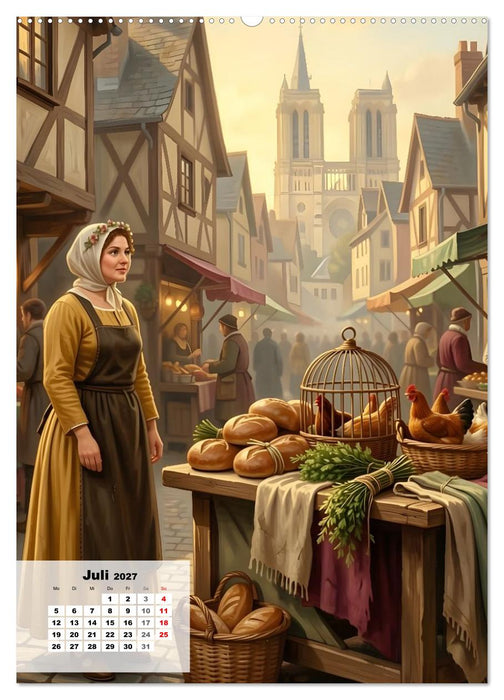 Marktfrauen durch die Jahrhunderte (CALVENDO Premium Wandkalender 2027)