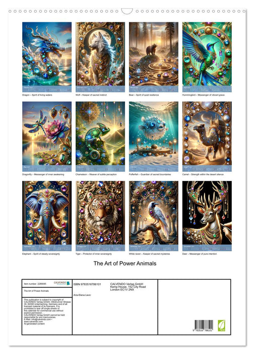The Art of Power Animals (CALVENDO Monthly Calendar 2027)