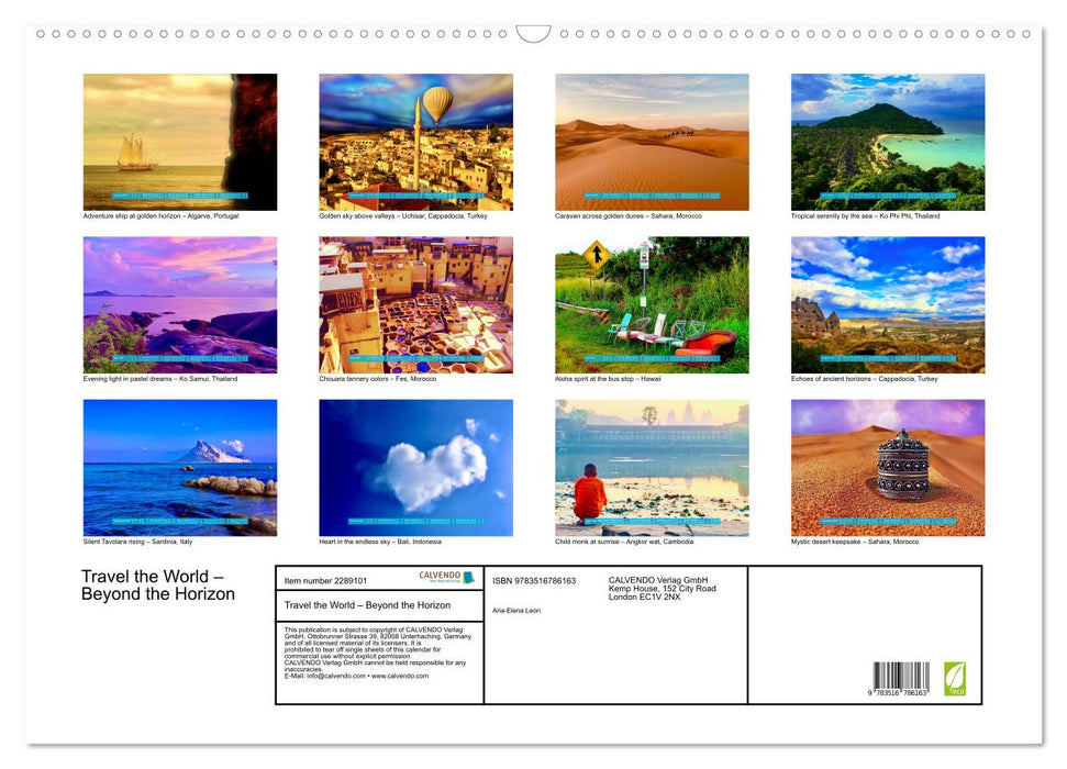 Travel the World – Beyond the Horizon (CALVENDO Monthly Calendar 2027)