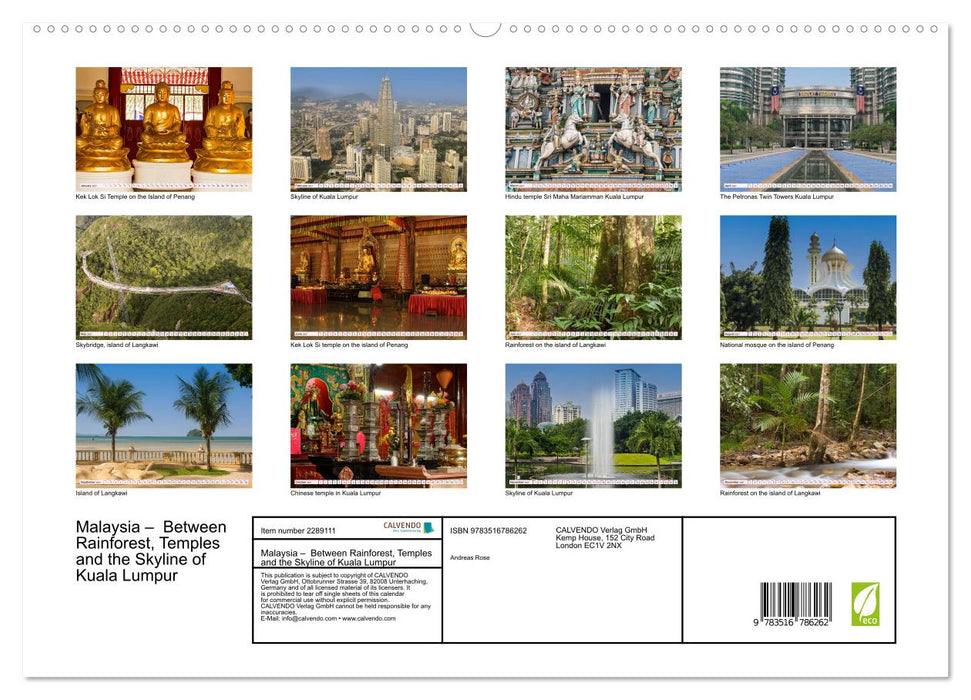 Malaysia – Between Rainforest, Temples and the Skyline of Kuala Lumpur (CALVENDO Premium-Calendar 2027)