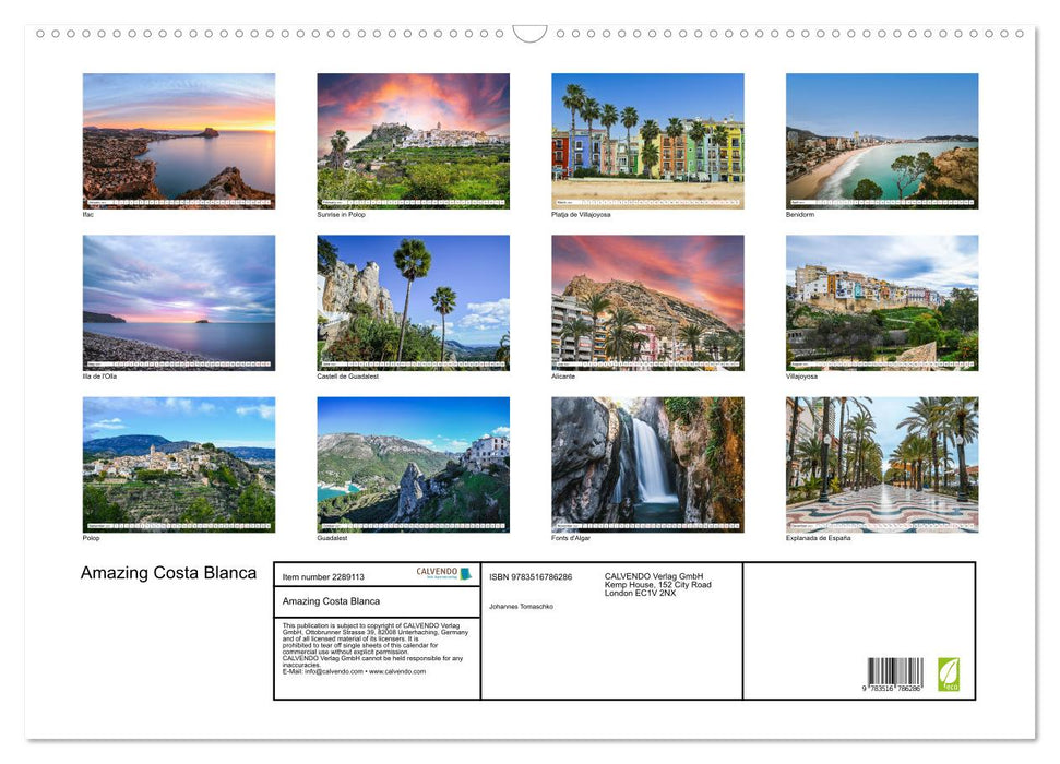 Amazing Costa Blanca (CALVENDO Monthly Calendar 2027)
