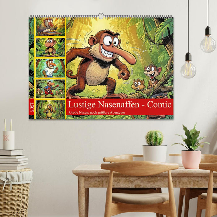 Lustige Nasenaffen - Comic (CALVENDO Wandkalender 2027)