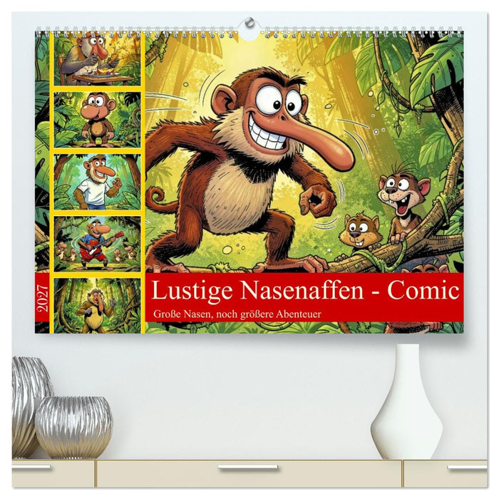 Lustige Nasenaffen - Comic (CALVENDO Premium Wandkalender 2027)