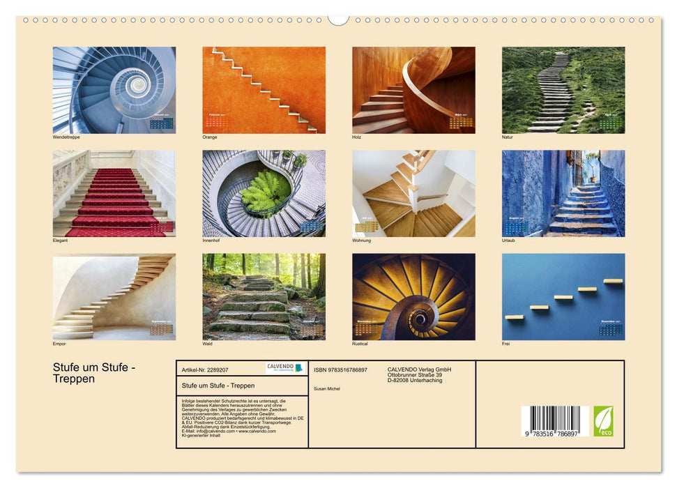 Stufe um Stufe - Treppen (CALVENDO Premium Wandkalender 2027)
