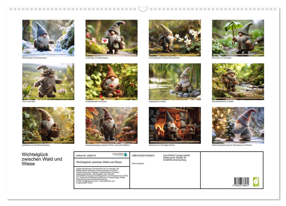 Wichtelglück zwischen Wald und Wiese (CALVENDO Wandkalender 2027)
