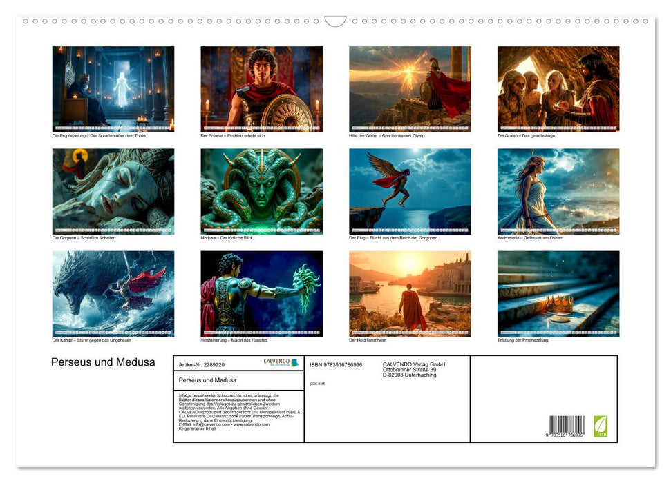 Perseus und Medusa (CALVENDO Wandkalender 2027)