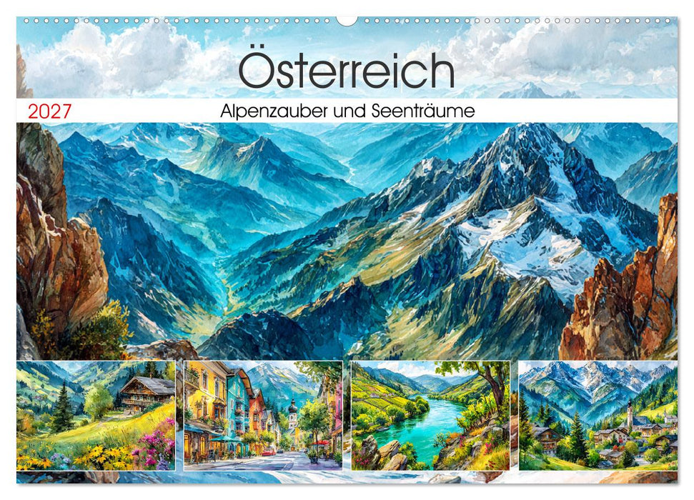 Österreich. Alpenzauber und Seenträume (CALVENDO Wandkalender 2027)