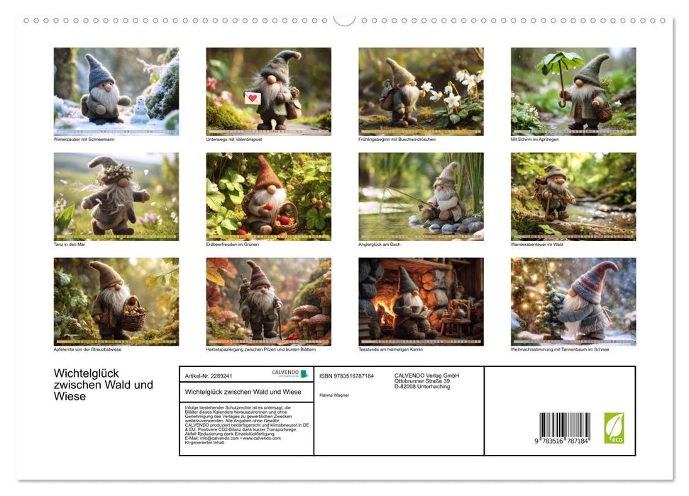 Wichtelglück zwischen Wald und Wiese (CALVENDO Premium Wandkalender 2027)