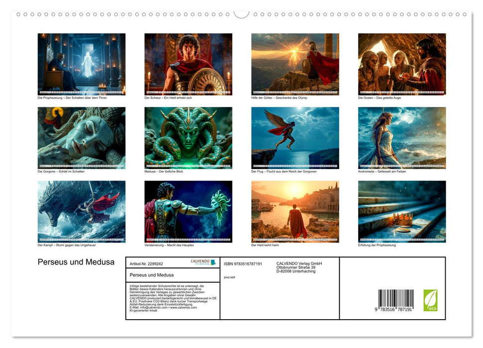 Perseus und Medusa (CALVENDO Premium Wandkalender 2027)