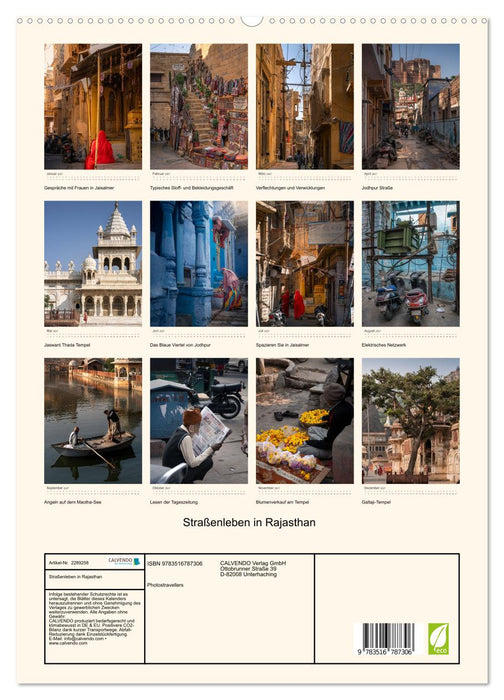 Straßenleben in Rajasthan (CALVENDO Premium Wandkalender 2027)