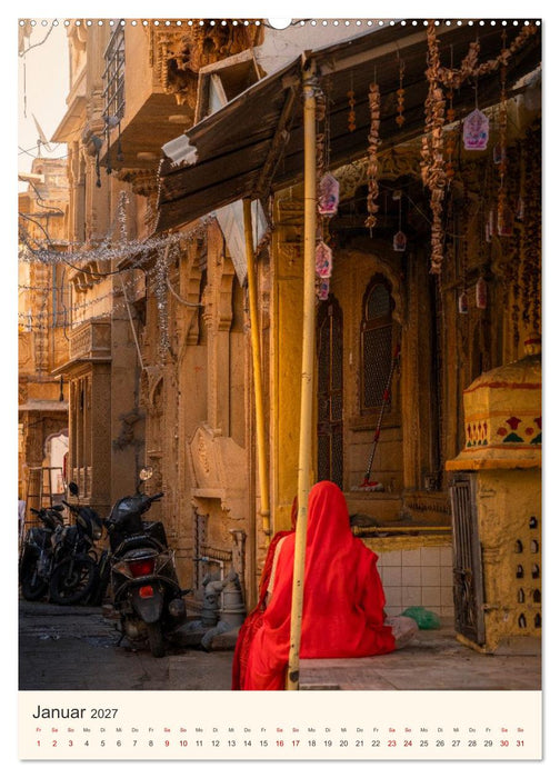 Straßenleben in Rajasthan (CALVENDO Premium Wandkalender 2027)
