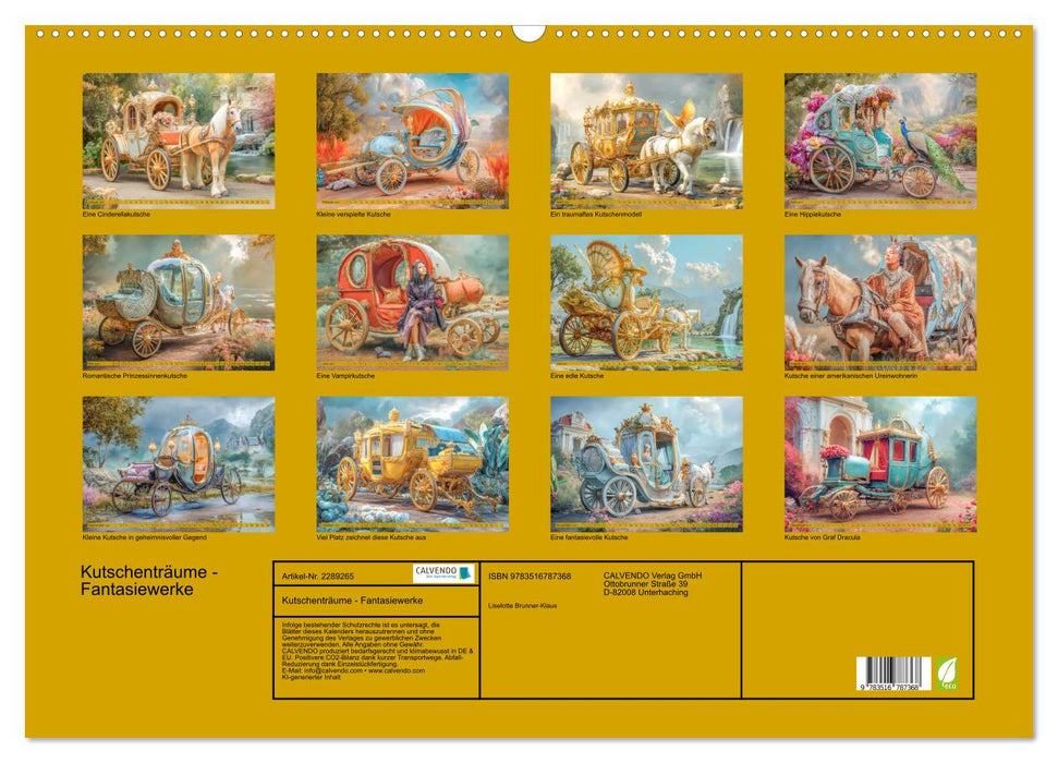 Kutschenträume - Fantasiewerke (CALVENDO Wandkalender 2027)
