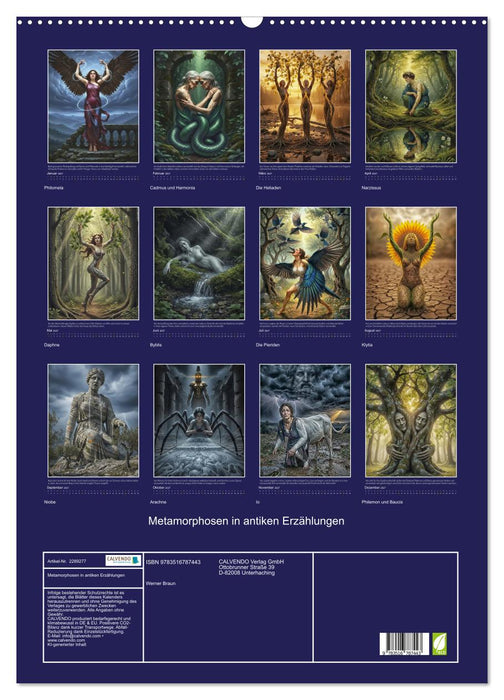 Metamorphosen in antiken Erzählungen (CALVENDO Wandkalender 2027)