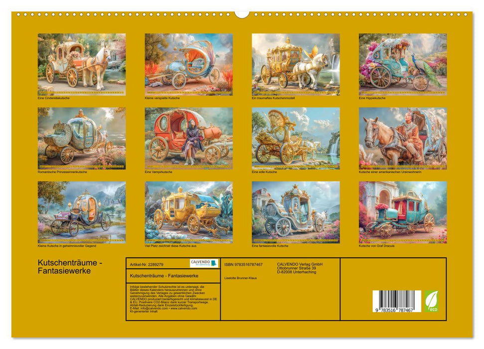 Kutschenträume - Fantasiewerke (CALVENDO Premium Wandkalender 2027)