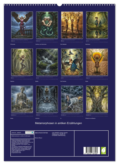 Metamorphosen in antiken Erzählungen (CALVENDO Premium Wandkalender 2027)