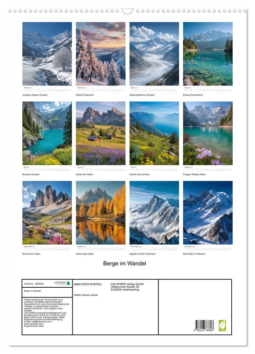 Berge im Wandel (CALVENDO Wandkalender 2027)