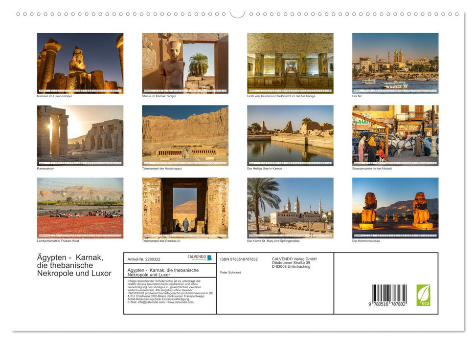 Ägypten - Karnak, die thebanische Nekropole und Luxor (CALVENDO Premium Wandkalender 2027)