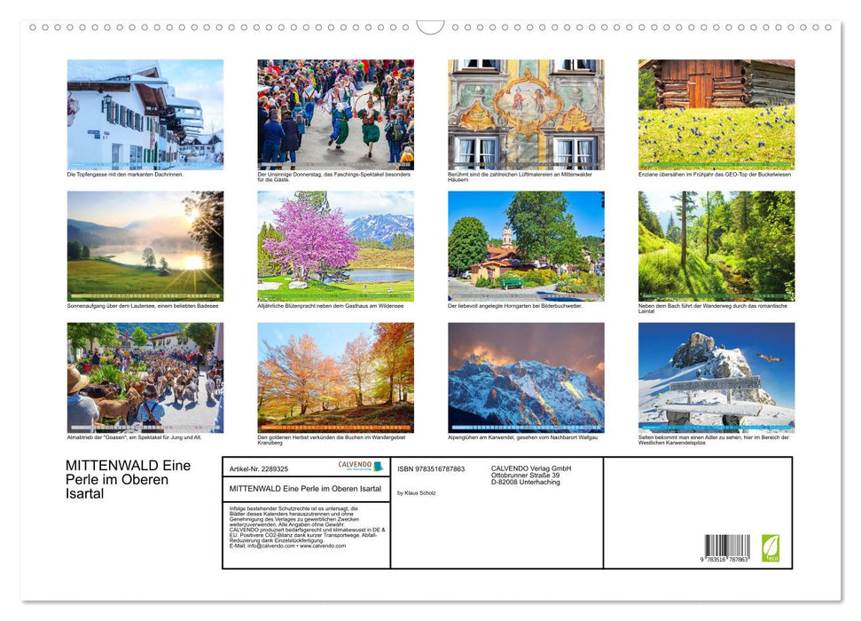 MITTENWALD Eine Perle im Oberen Isartal (CALVENDO Wandkalender 2027)