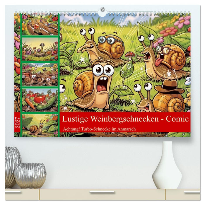 Lustige Weinbergschnecken - Comic (CALVENDO Premium Wandkalender 2027)
