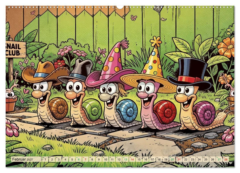 Lustige Weinbergschnecken - Comic (CALVENDO Premium Wandkalender 2027)