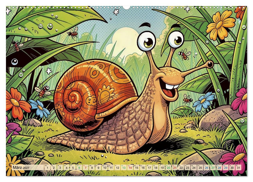 Lustige Weinbergschnecken - Comic (CALVENDO Premium Wandkalender 2027)