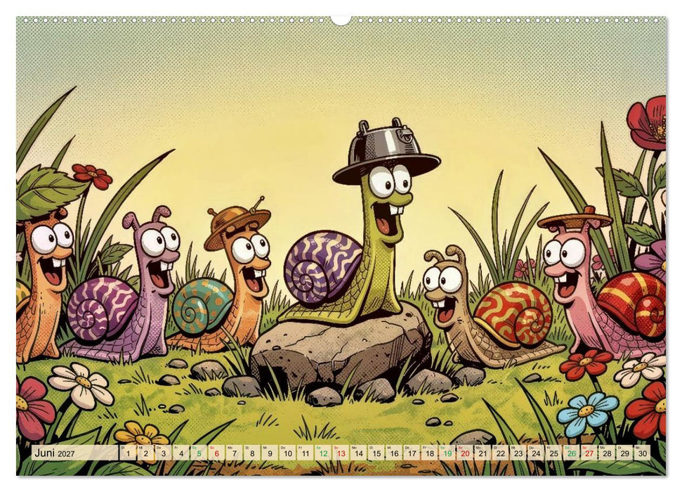 Lustige Weinbergschnecken - Comic (CALVENDO Premium Wandkalender 2027)