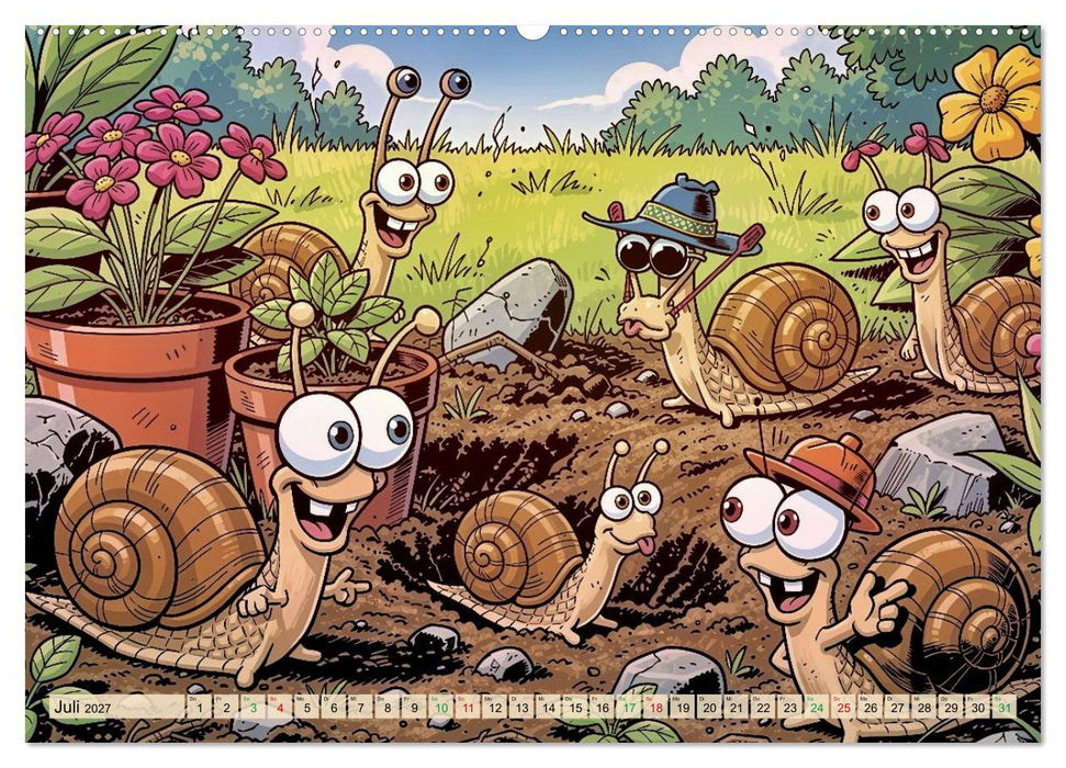Lustige Weinbergschnecken - Comic (CALVENDO Premium Wandkalender 2027)