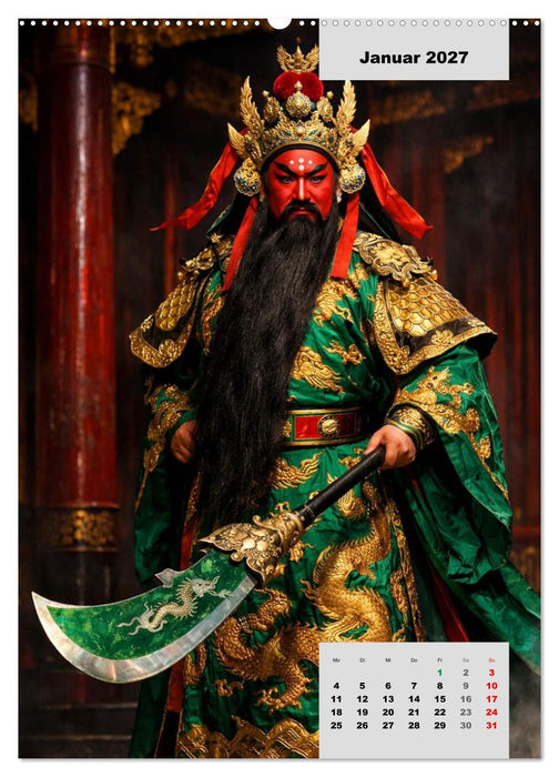 Masken und Magie – Die Gesichter der Peking-Oper (CALVENDO Wandkalender 2027)