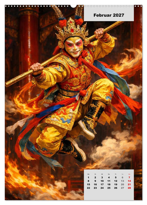 Masken und Magie – Die Gesichter der Peking-Oper (CALVENDO Wandkalender 2027)