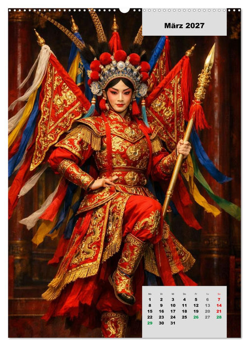 Masken und Magie – Die Gesichter der Peking-Oper (CALVENDO Wandkalender 2027)