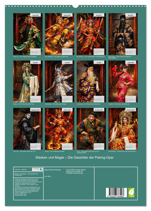 Masken und Magie – Die Gesichter der Peking-Oper (CALVENDO Premium Wandkalender 2027)