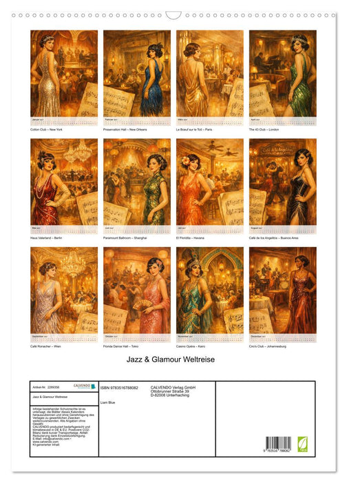 Jazz & Glamour Weltreise (CALVENDO Wandkalender 2027)