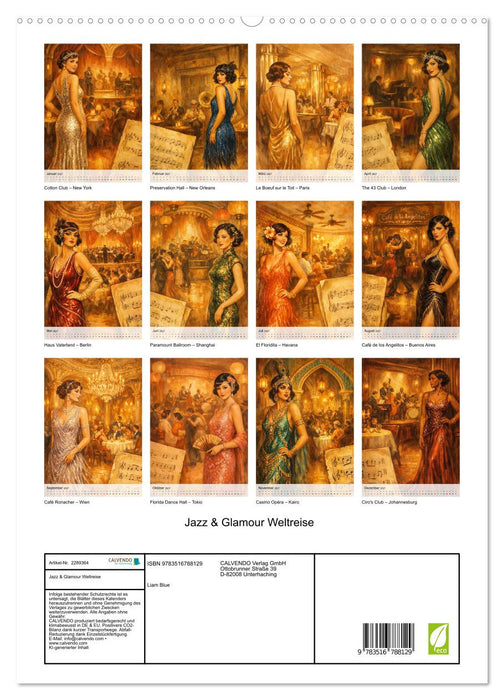 Jazz & Glamour Weltreise (CALVENDO Premium Wandkalender 2027)