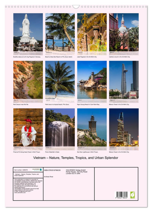 Vietnam – Nature, Temples, Tropics, and Urban Splendor (CALVENDO Monthly Calendar 2027)