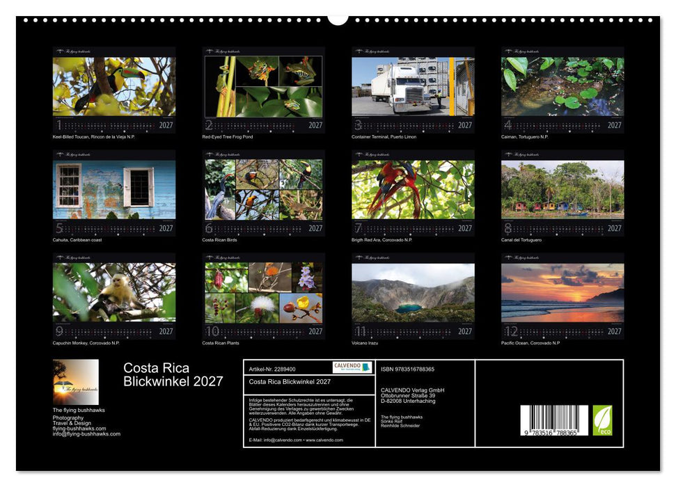 Costa Rica Blickwinkel 2027 (CALVENDO Premium Wandkalender 2027)