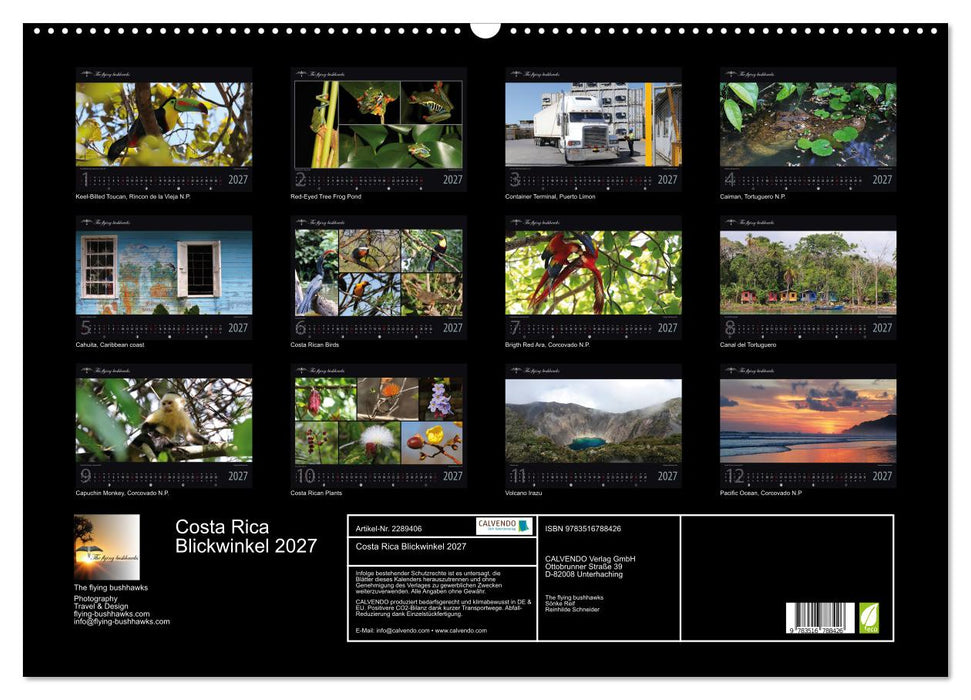 Costa Rica Blickwinkel 2027 (CALVENDO Wandkalender 2027)