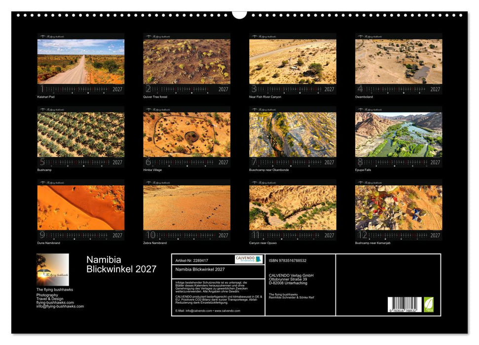 Namibia Blickwinkel 2027 (CALVENDO Wandkalender 2027)