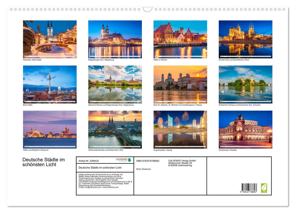 Deutsche Städte im schönsten Licht (CALVENDO Wandkalender 2027)