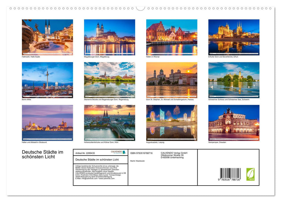 Deutsche Städte im schönsten Licht (CALVENDO Premium Wandkalender 2027)