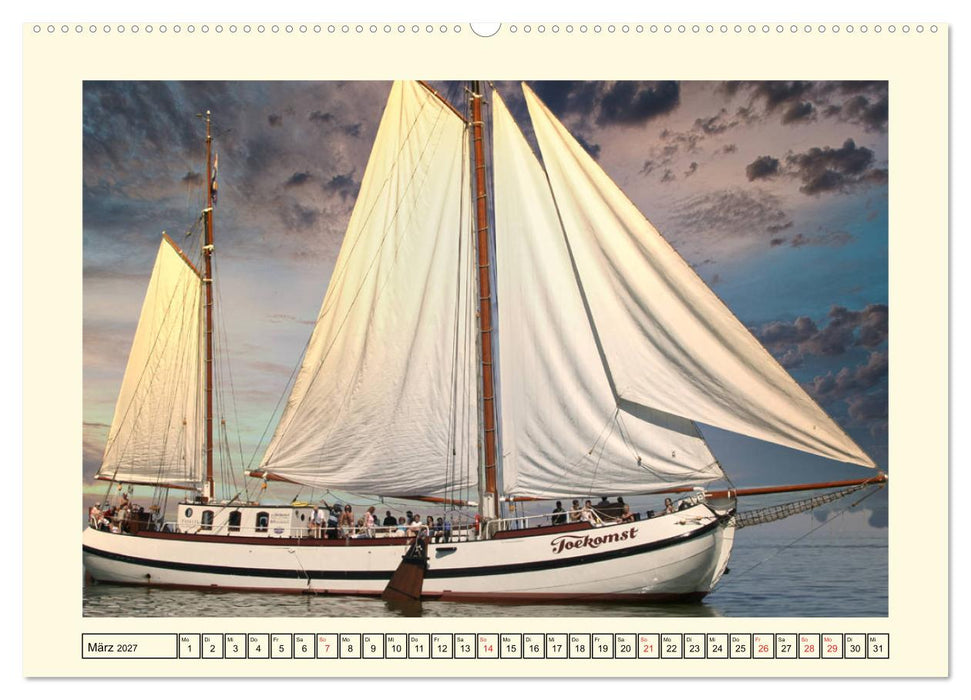 Segeln im Sonnenuntergang (CALVENDO Premium Wandkalender 2027)