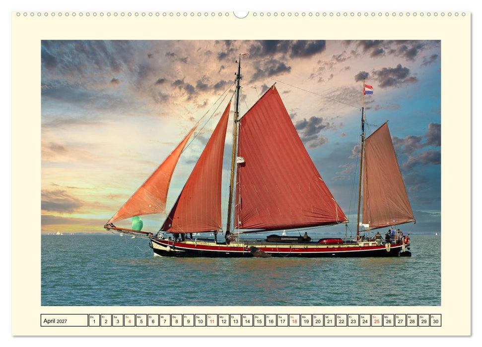 Segeln im Sonnenuntergang (CALVENDO Premium Wandkalender 2027)