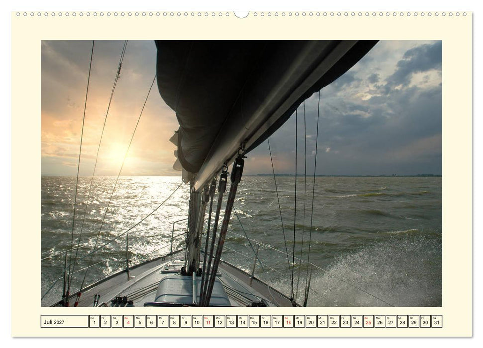 Segeln im Sonnenuntergang (CALVENDO Premium Wandkalender 2027)