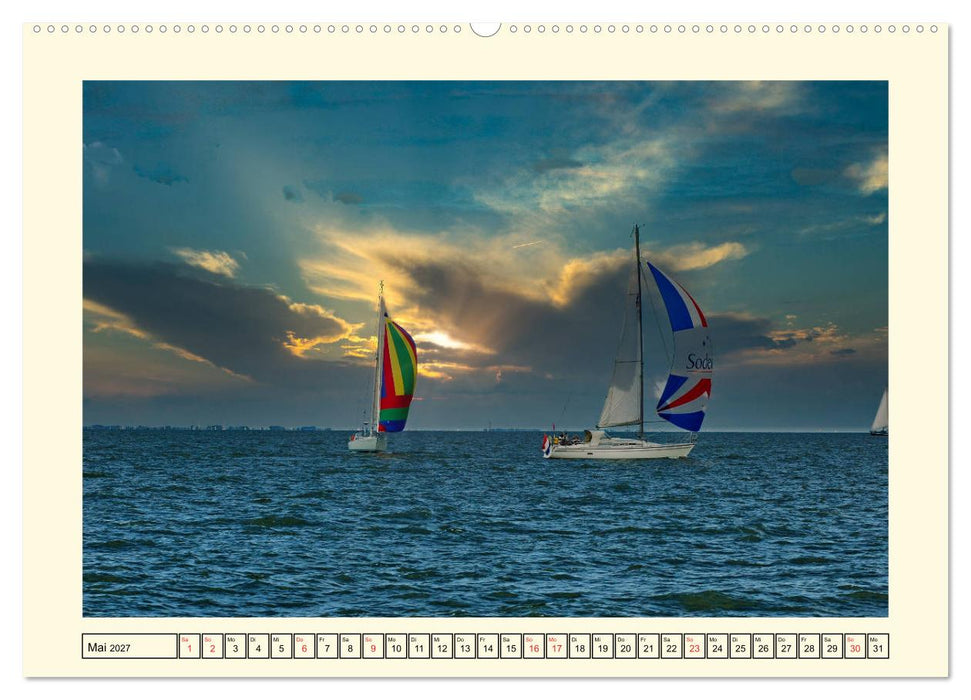Segeln im Sonnenuntergang (CALVENDO Wandkalender 2027)